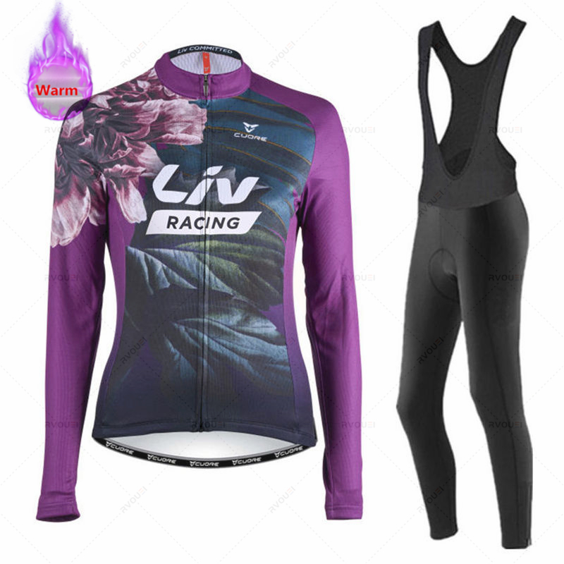 Liv 여성 겨울 Bicicleta 세트 야외 열 양털 - Cycling Gear Jersey 리뷰 및 가격