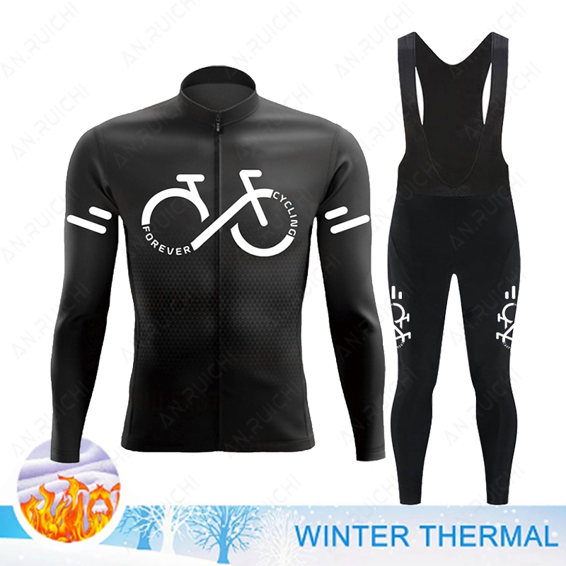 2023 겨울 열 양털 사이클링 저지 세트 Mens M - Cycling Gear Jersey 리뷰 및 가격