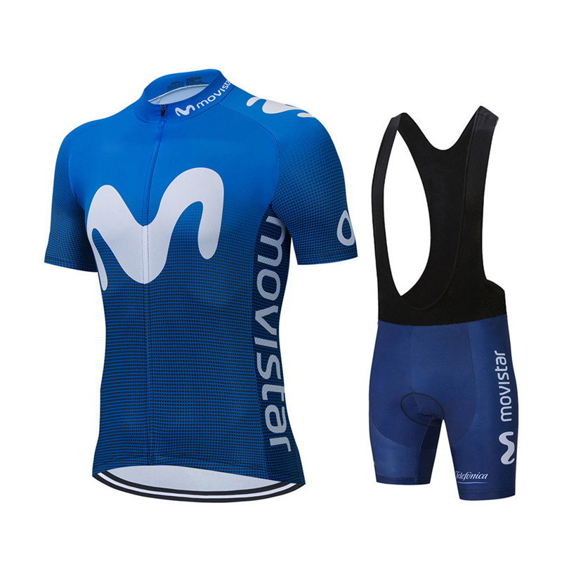 Movistar-신제품 팀 사이클링 저지 세트 MTB  - Cycling Bib Shorts 리뷰 및 가격