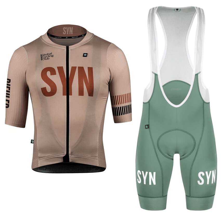 SYN 다크 브라운 남성용 반팔 사이클링 저지 및 턱받 - Cycling Bib Shorts 리뷰 및 가격